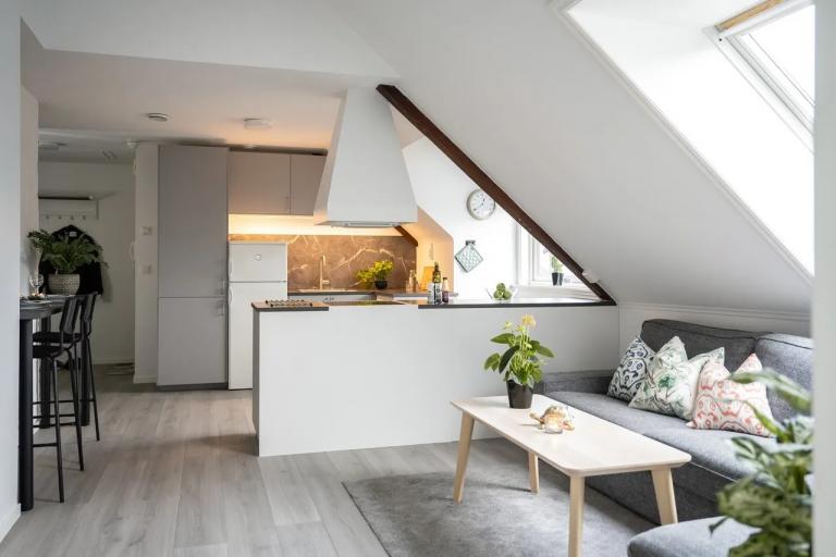 Åpen løsning kjøkken og stue